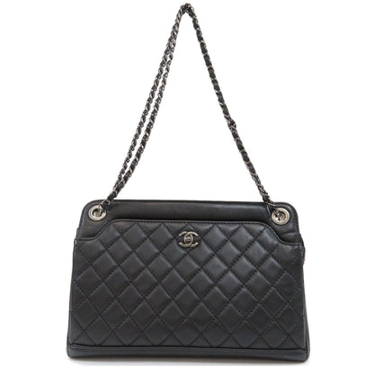 Chanel Chain Shoulder Bag Matelasse Silver Hardware Lambskin