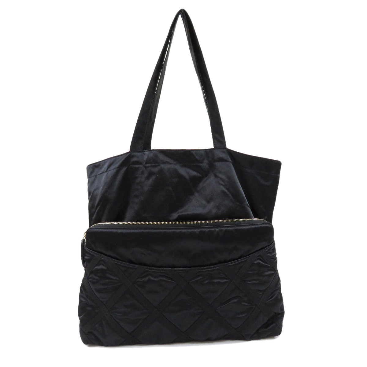 Chanel Coco Mark Gold Metal Fittings Second Bag Nylon