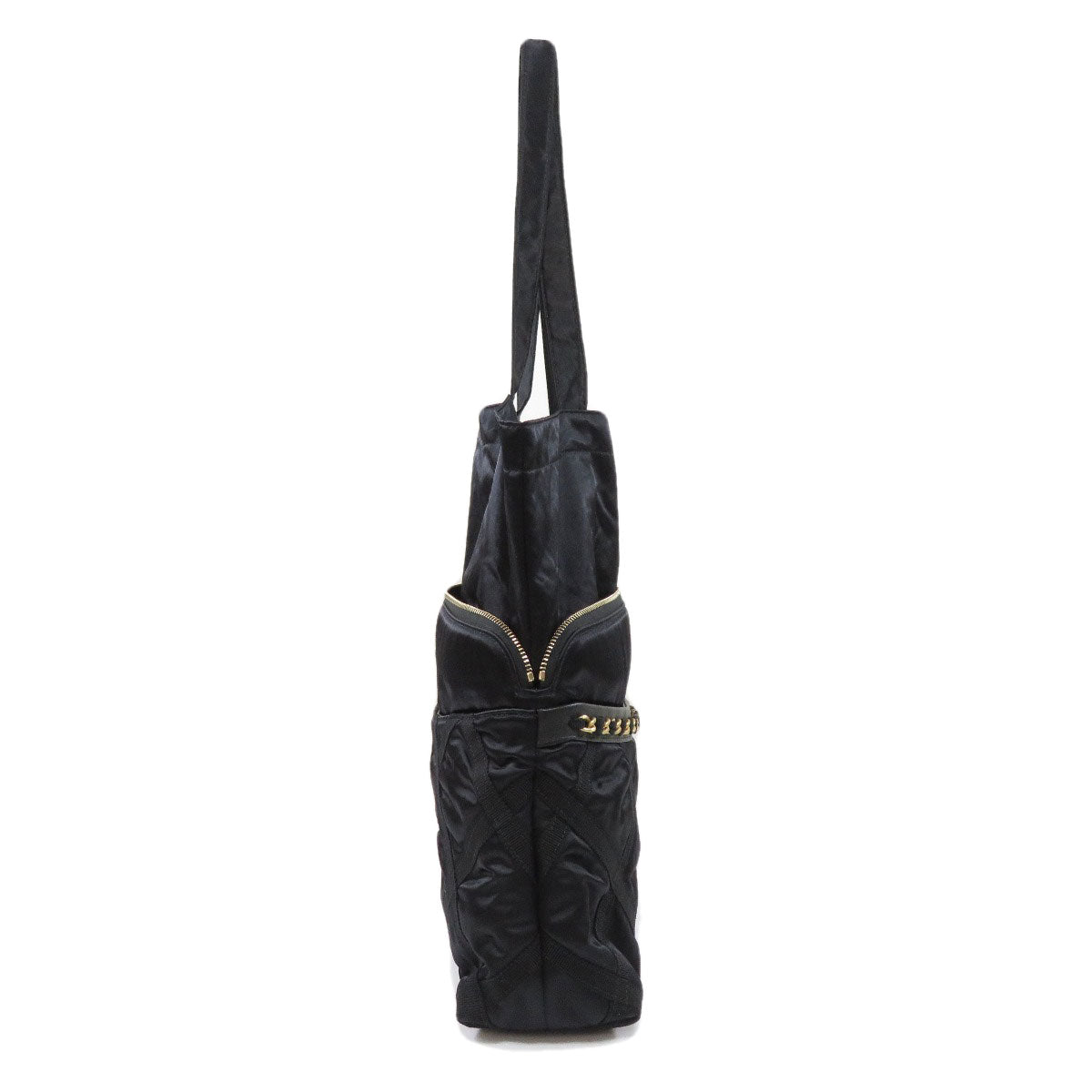 Chanel Coco Mark Gold Metal Fittings Second Bag Nylon
