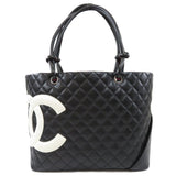 Chanel Cambon Line Tote Bag Calf Black