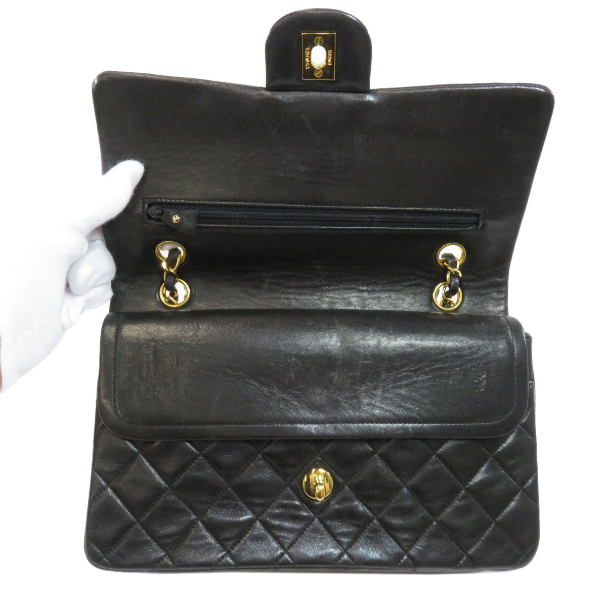 Chanel Chain Shoulder Bag Matelasse Gold Hardware Calf