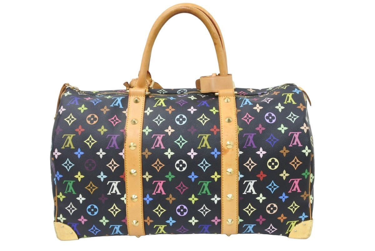 Louis Vuitton Keepall Boston Bag Multicolor PVC Leather