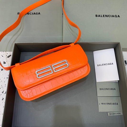 BLN-Ciaga Gossip Small Shoulder Bag Orange, For Women,  Bags 9.1in/23cm