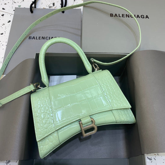 BLN-Ciaga Hourglass Small Handbag In Light Green, For Women,  Bags 9in/23cm