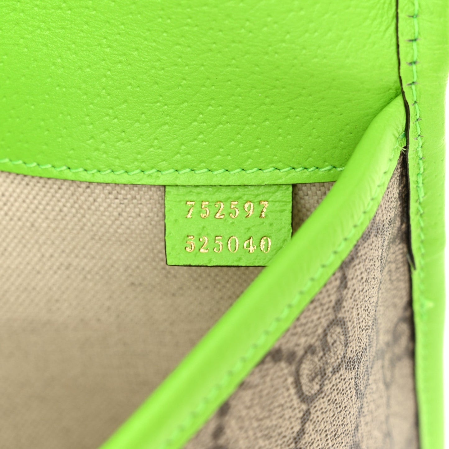 Amelia GG Supreme Monogram Web Small Ophidia Belt Bag Beige Ebony Electric Green