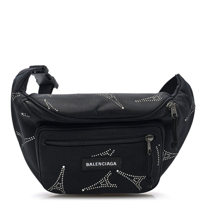 Balenciaga Nylon Eiffel Strassed Beltpack Black