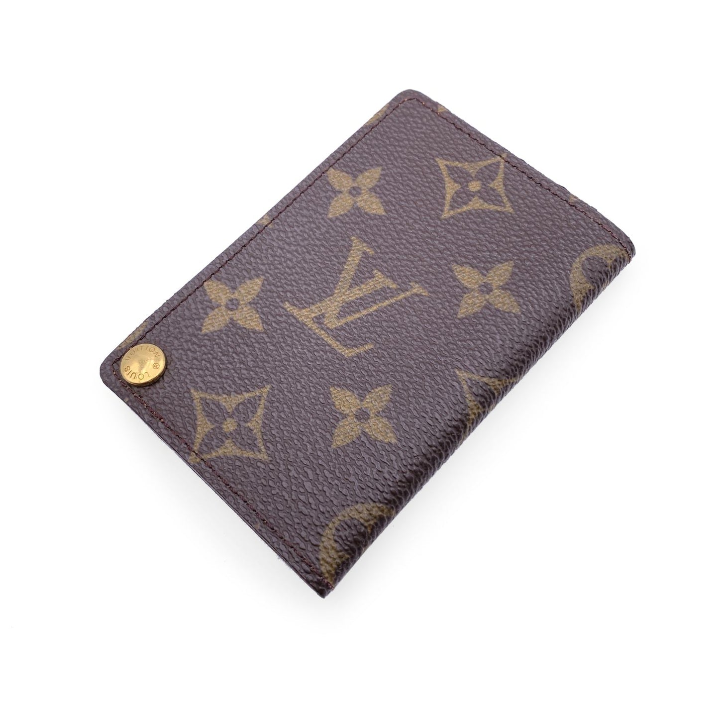 LOUIS VUITTON   Monogram Porte Carte Pression Card Case Holder
