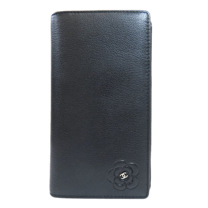 Chanel Butterfly Camellia Coco Mark Long Wallet Calf