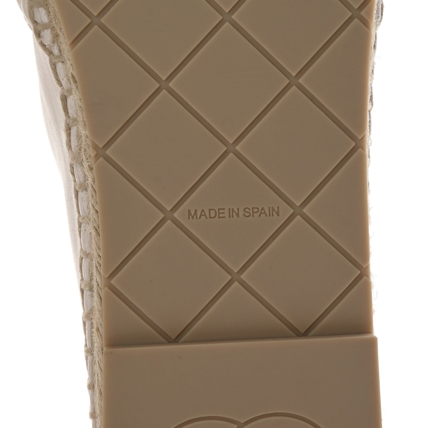 Amelia Lambskin Quilted CC Espadrilles 41 White