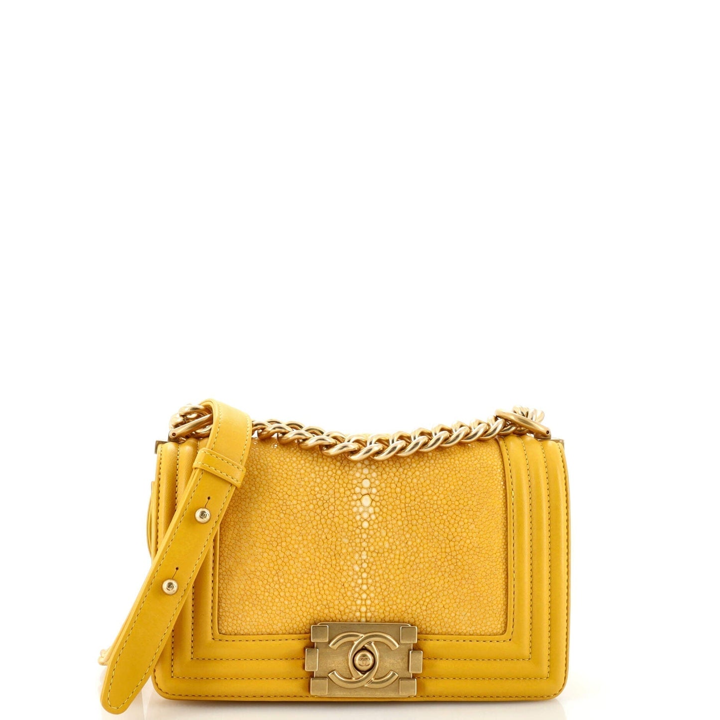 CHANEL Boy Flap Bag Stingray Small