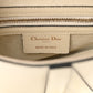 Christian Dior Grained Calfskin Saddle Bag White