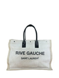 Saint Laurent Beige Canvas Rive Gauche Tote Bag