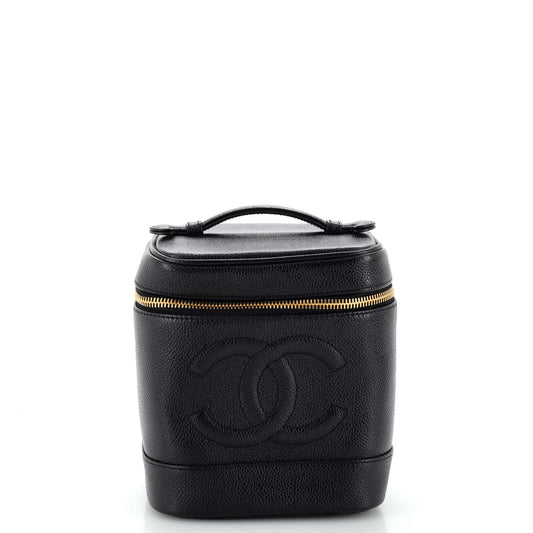 CHANEL   Timeless Cosmetic Case Caviar Tall