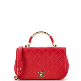 CHANEL Carry Chic Flap Bag Quilted Lambskin Small