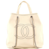 CHANEL Coco Eyelets Shopping Tote Calfskin Large