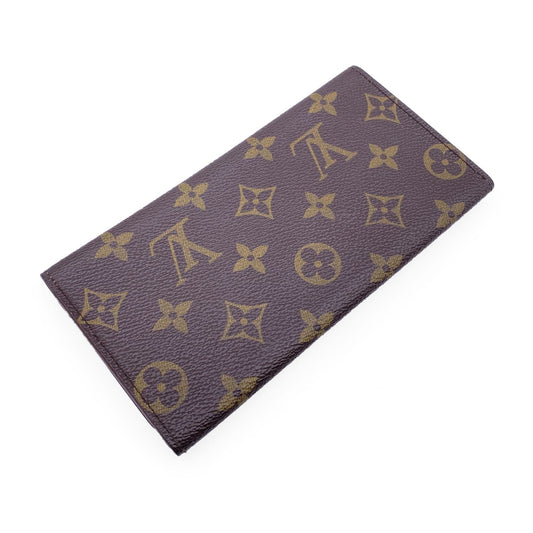 LOUIS VUITTON   Brown Monogram Canvas Long Bill Wallet