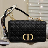 LARGE CARO BAG 28 BLACK SUPPLE CANNAGE CALFSKIN Amelia