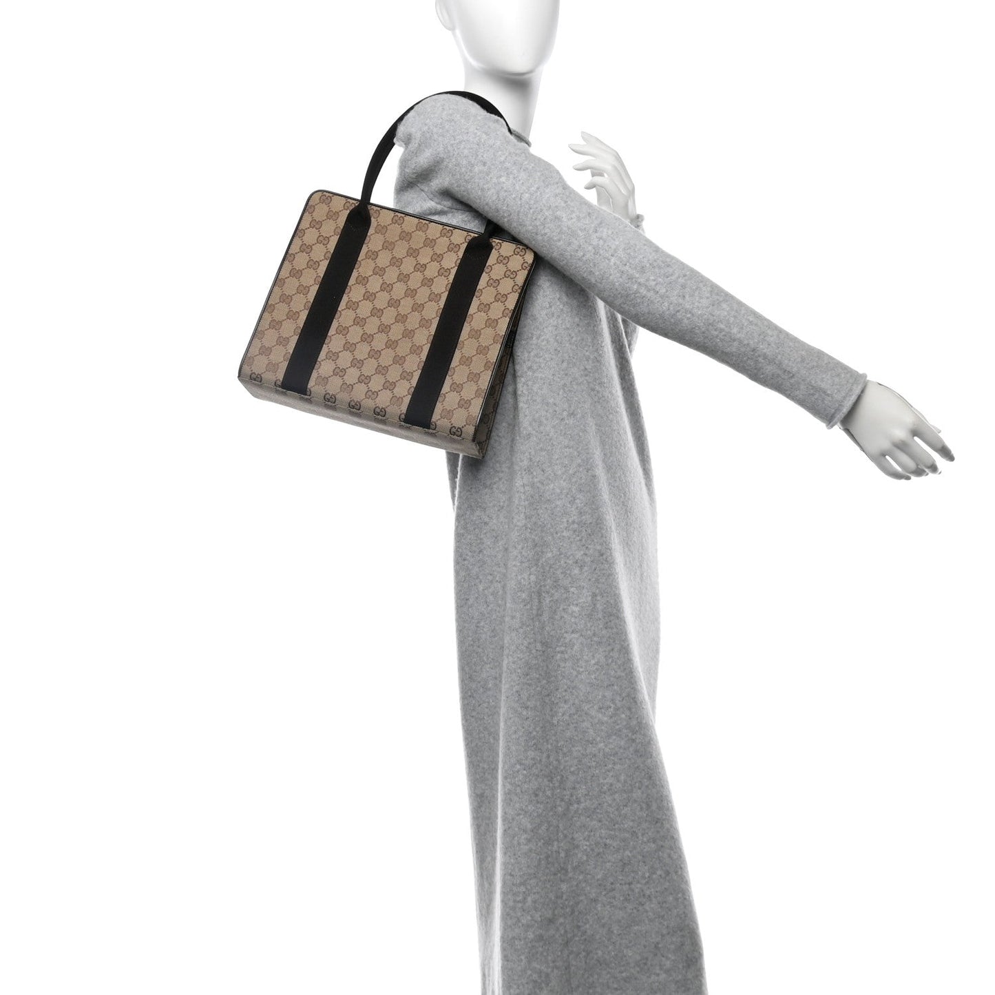 Amelia GG Monogram Tote Dark Brown