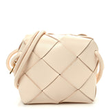 Bottega Veneta Lambskin Maxi Intrecciato Mini Cassette Camera Bag Macaroon