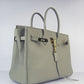 Hermes Birkin 35cm Togo Leather Handbags Dark Grey Golden