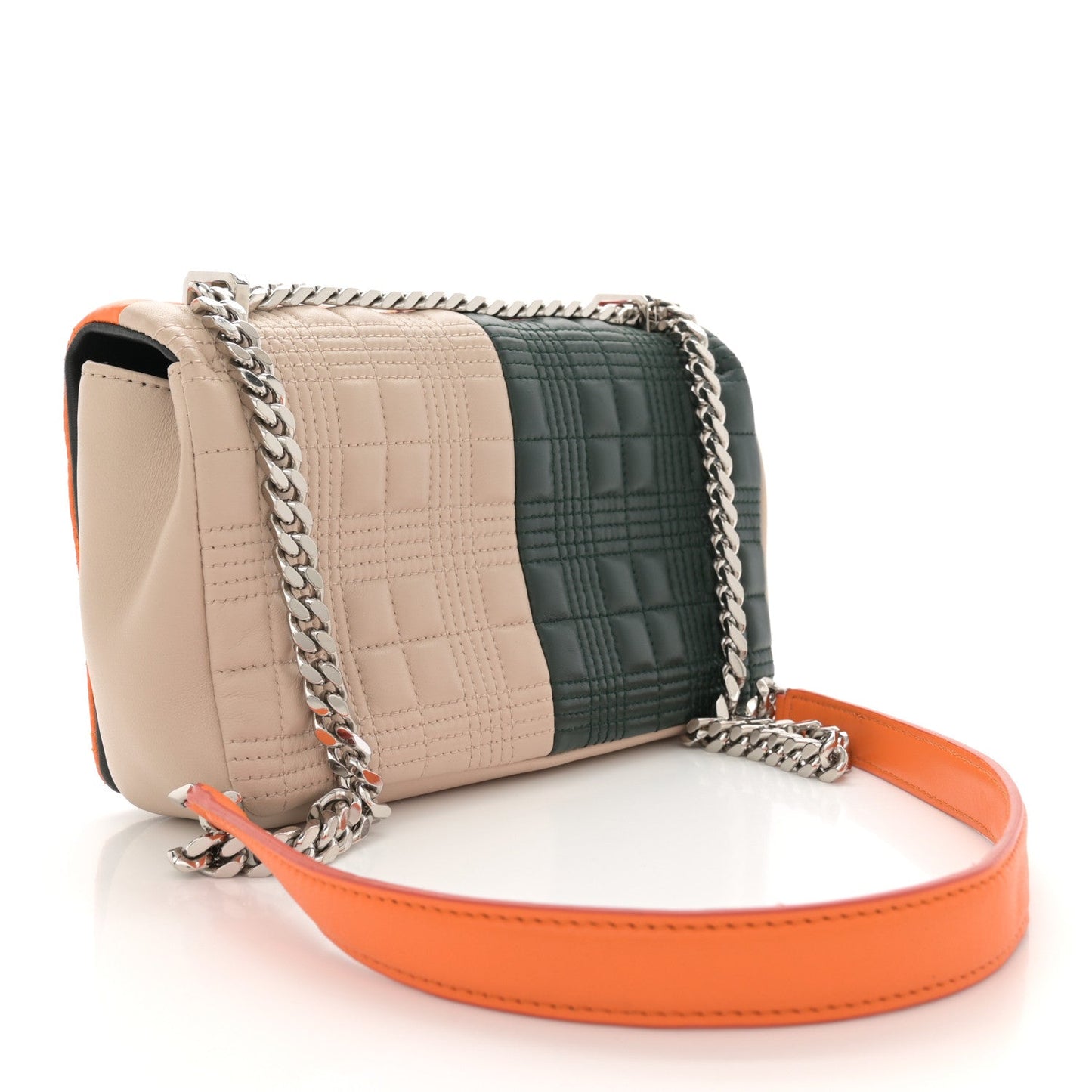 Amelia Lambskin Quilted Small Lola Bag Bright Red Orange