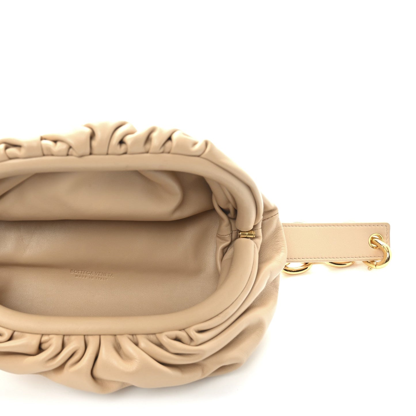 Bottega Veneta Nappa The Belt Chain Pouch Almond