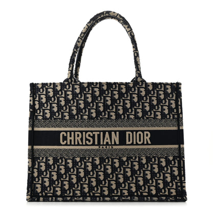 Christian Dior Oblique Medium Book Tote Blue Multicolor