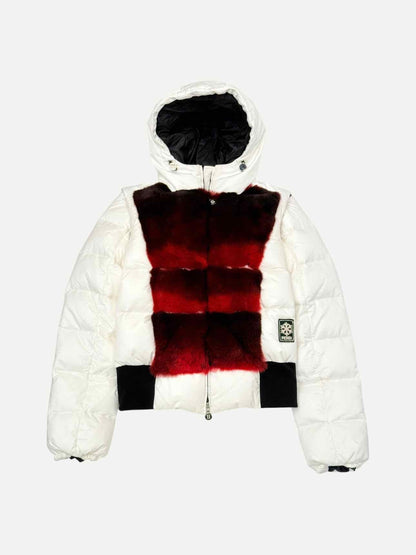 FENDI Hoodie Puffer White & Red Size US 4 Jacket