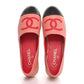 Amelia Lambskin CC Espadrilles 39 Pink Red Black