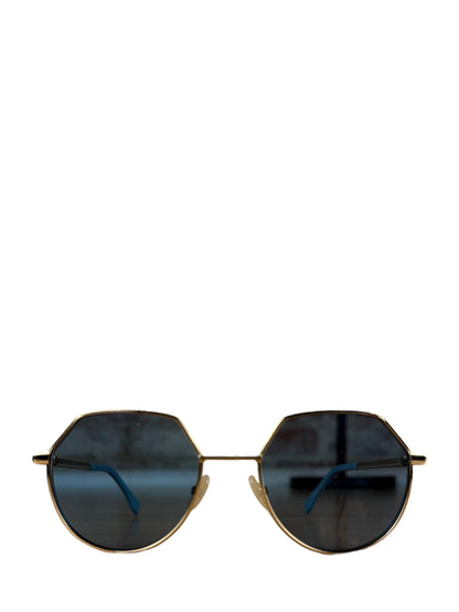 Fendi Blue Gold Frame Sunglasses