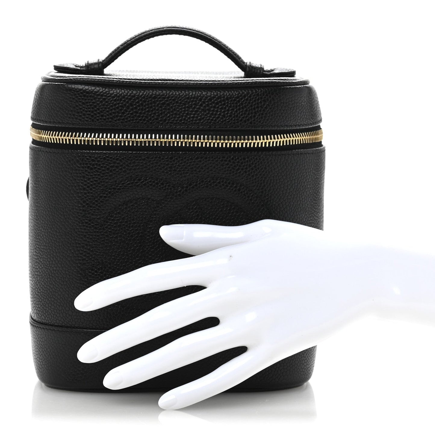 Amelia Caviar Vanity Cosmetic Case Black