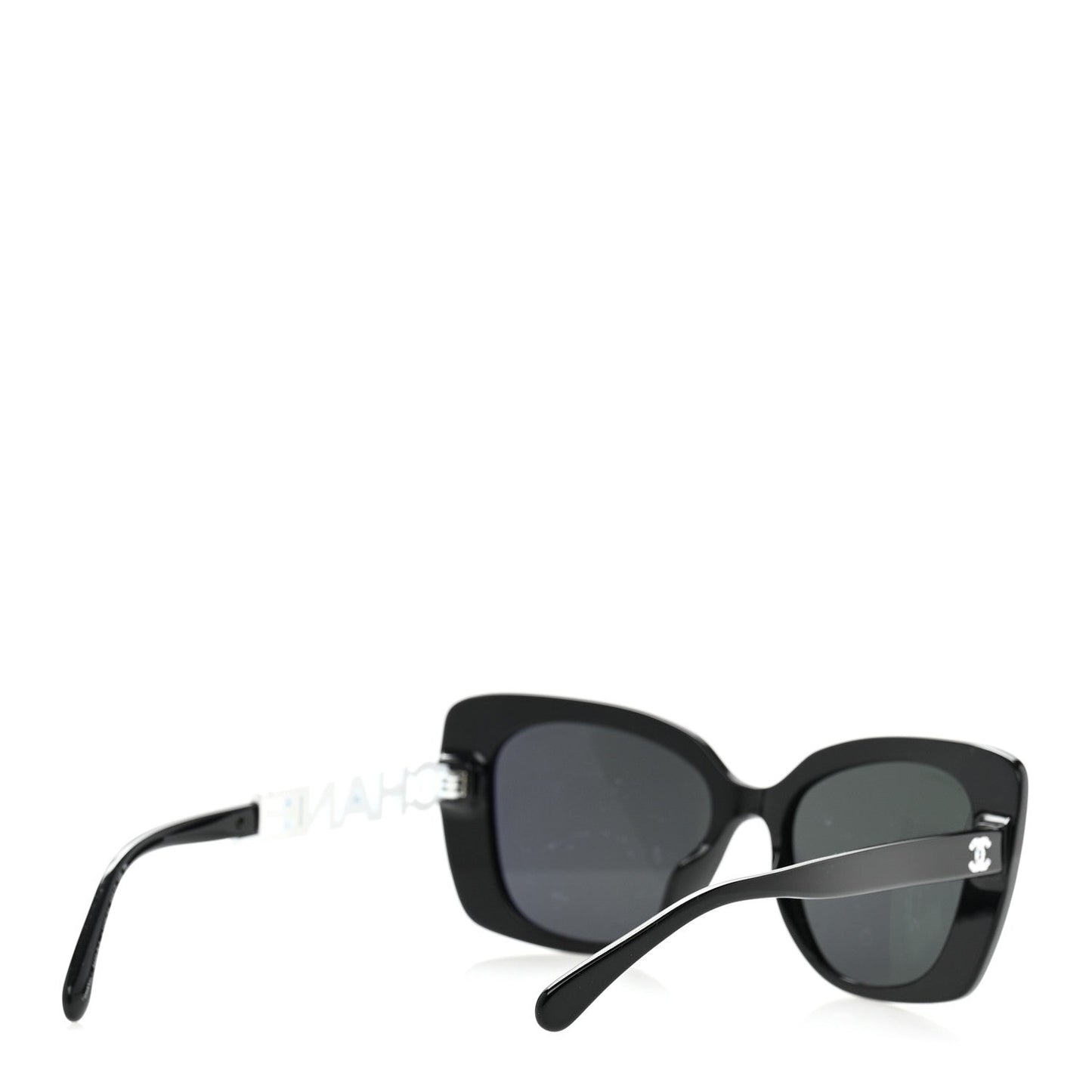 Amelia Acetate Strass Square Sunglasses 5422-B-A Black White