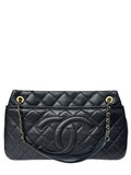Chanel Black Caviar Leather Timeless Soft Shopper Tote Bag