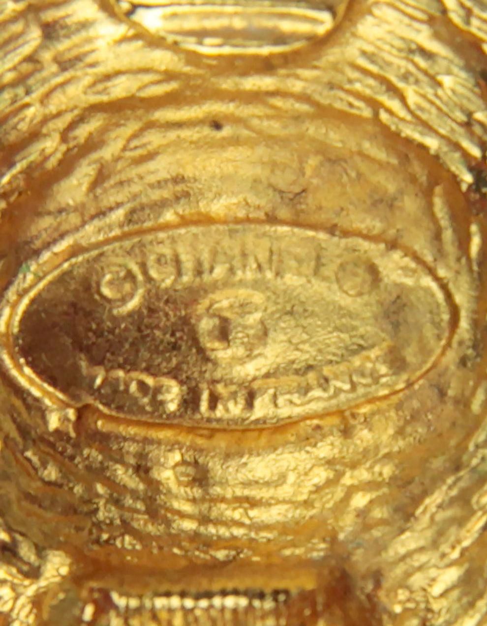 Chanel   Goldtone 1" CC Button Clip-On Earrings