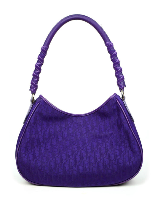 Christian Dior   Purple Monogram Shoulder Bag