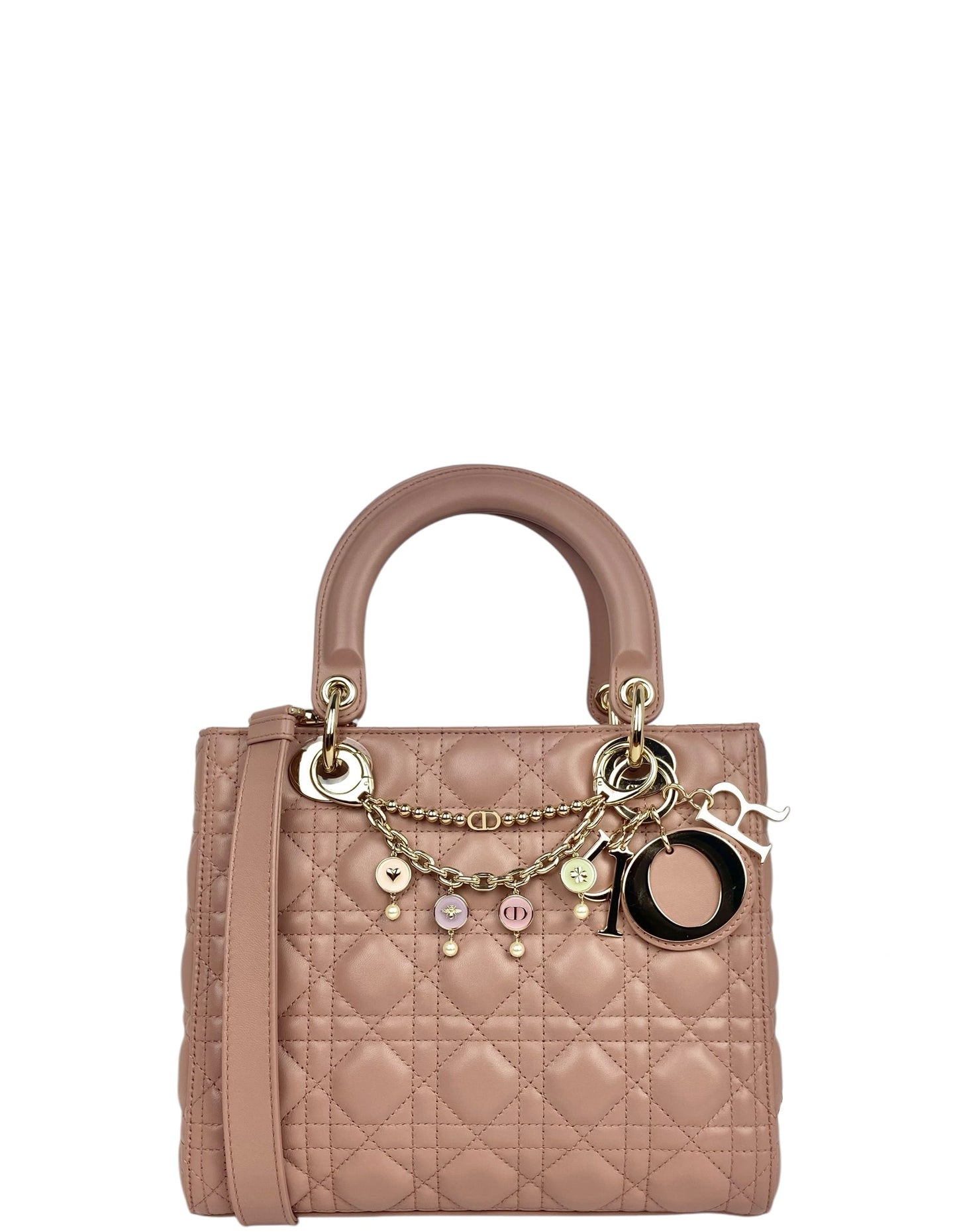 Dior Goldtone Charm Pearl Bag Charm