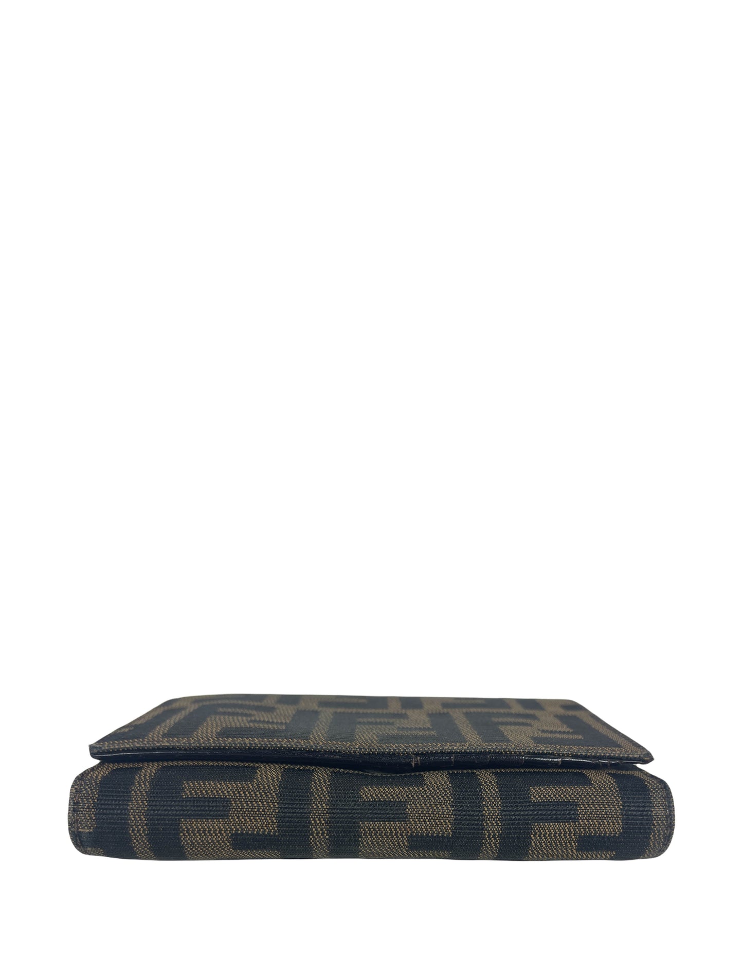 Fendi Tobacco Brown Zucca Logo Monogram Wallet