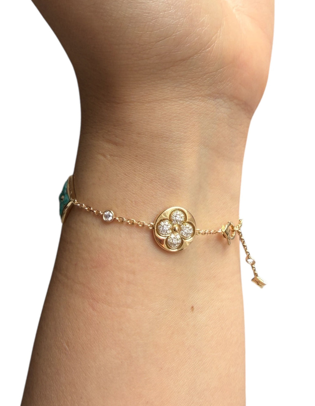 Louis Vuitton 18K Diamond & Amazonite Color Blossom BB Star & Sun Bracelet
