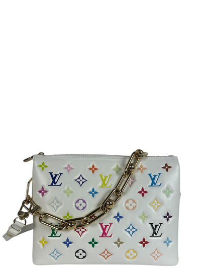 Louis Vuitton LV x TM White Multicolor Coussin PM