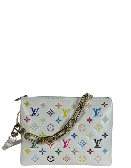 Louis Vuitton LV x TM White Multicolor Coussin PM