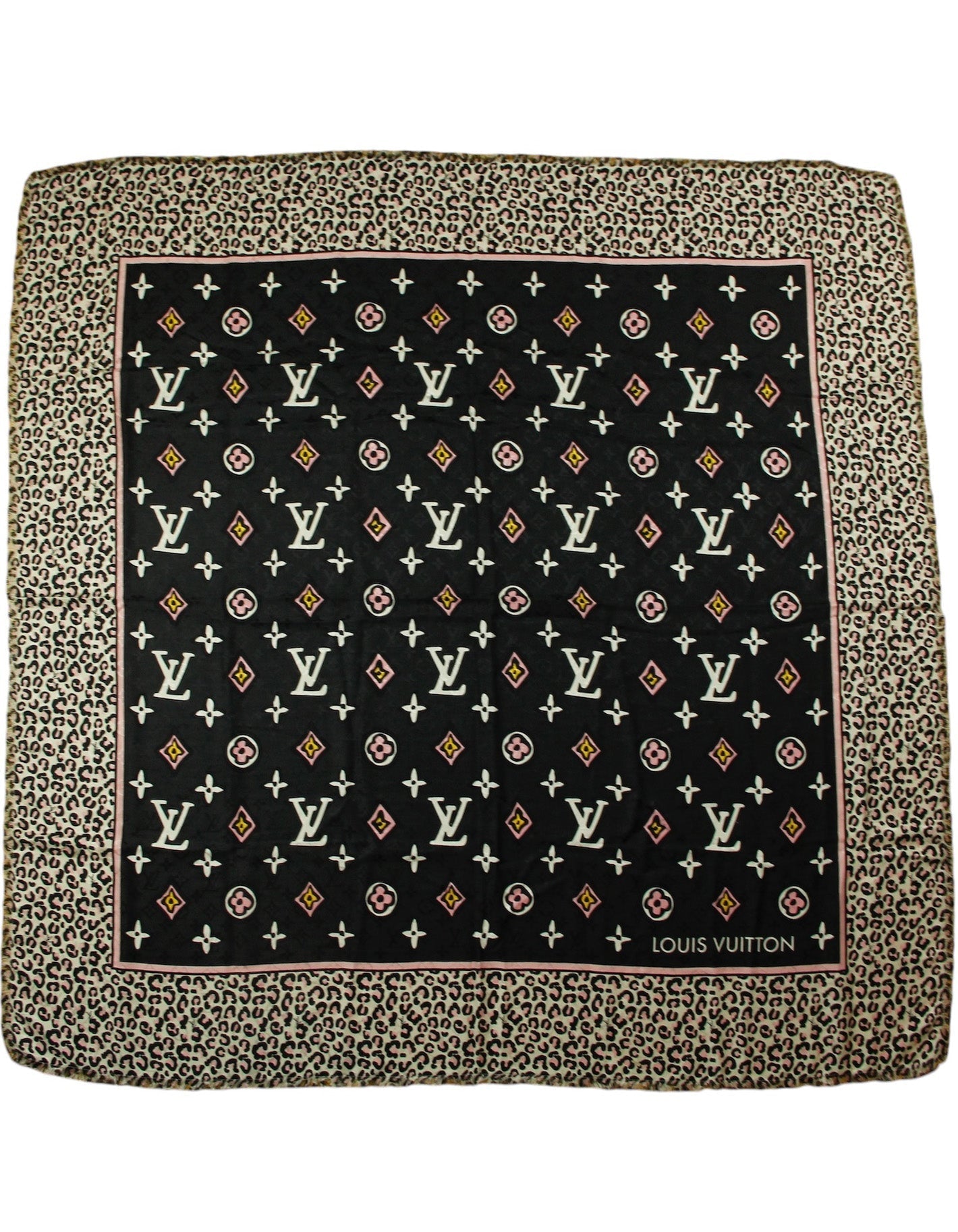 Louis Vuitton Silk/Wool Monogram Leopard Wild At Heart Shawl Scarf