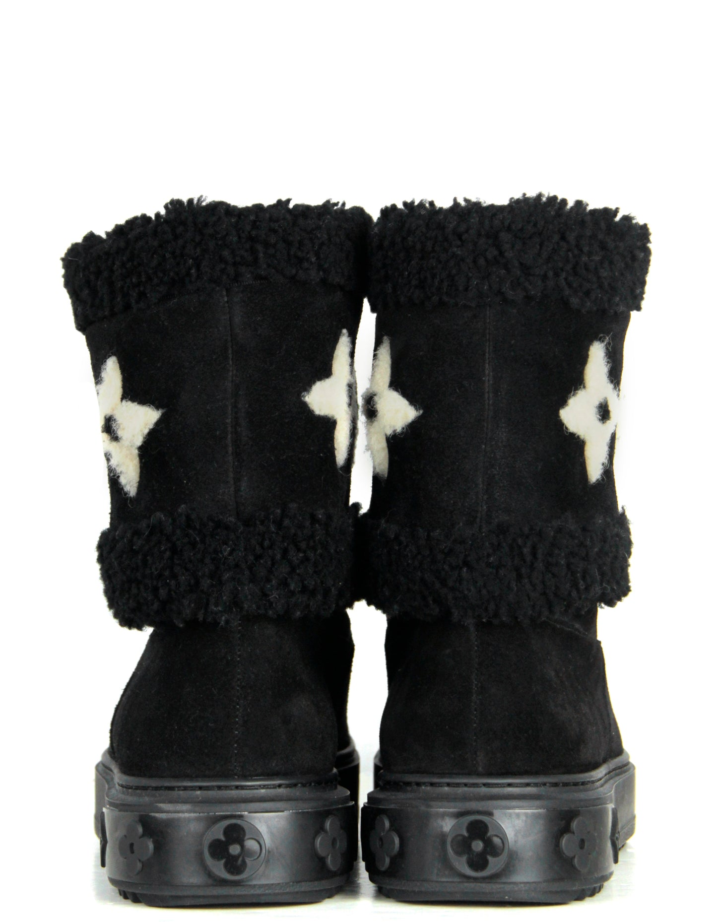Louis Vuitton NEW Suede/Shearling Snowdrop Flat Ankle Boots sz 39
