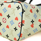 Louis Vuitton White Monogram Game On Neverfull MM Tote Bag
