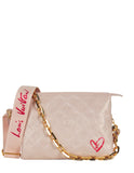 Louis Vuitton Metallic Dragee Pink Lambskin Embossed Monogram Fall In Love Coussin PM