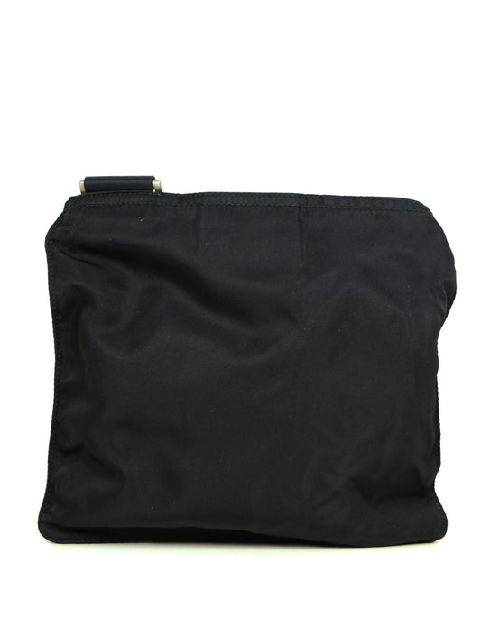 Prada Black Tessuto Nylon Flat Mini Crossbody Bag