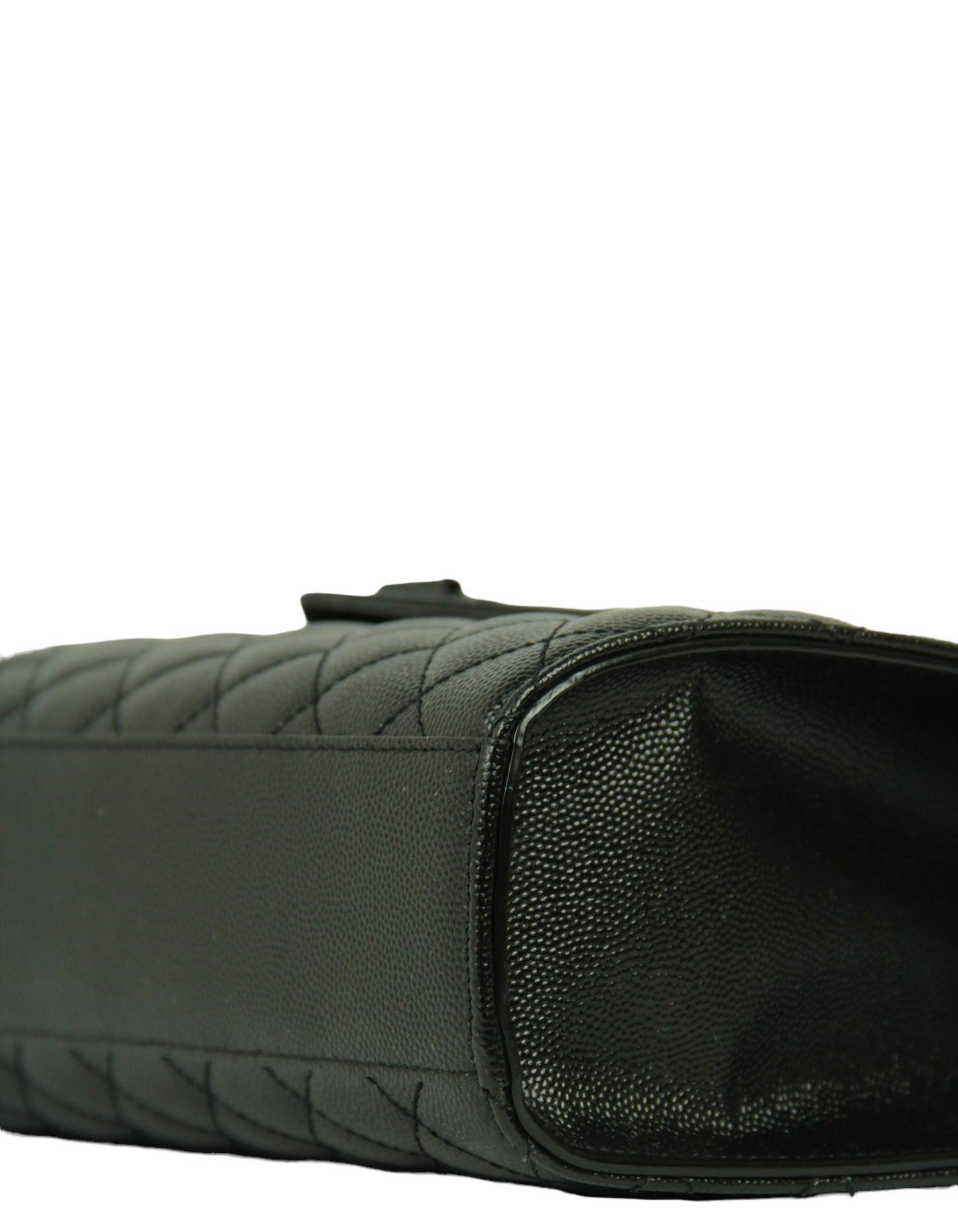 Saint Laurent Black on Black Large Triquilt Monogram Bag