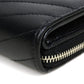 Saint Laurent Monogram Chevron Leather Compact Zip Around Wallet