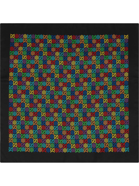 Gucci GG Psychedelic Silk Scarf