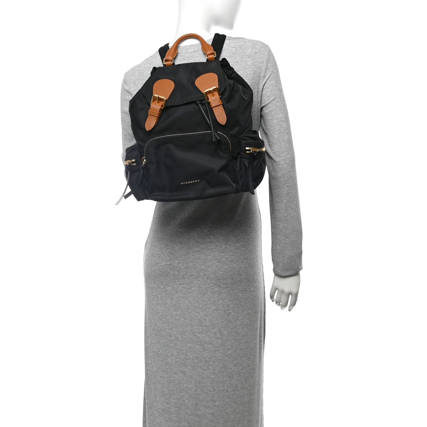 Amelia Nylon Medium Rucksack Backpack Black