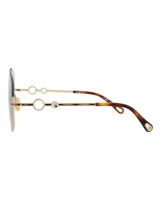 CHL - CC oe Square-Frame Metal Sunglasses